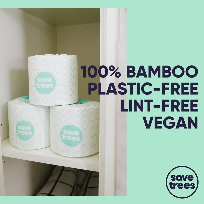SAVE TREES Bamboo Toilet Paper -24 Rolls Of Septic Safe Organic Toilet Paper 3-ply, 300 Sheets Per Roll - PFAs Free, FSC Certified, Plastic & Chemical Free - For Home, Boat & RV Use - Image 3